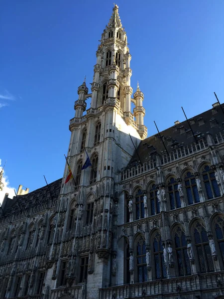 Town Hall City Brussels Grand Place Belgium — Stock Photo, Image