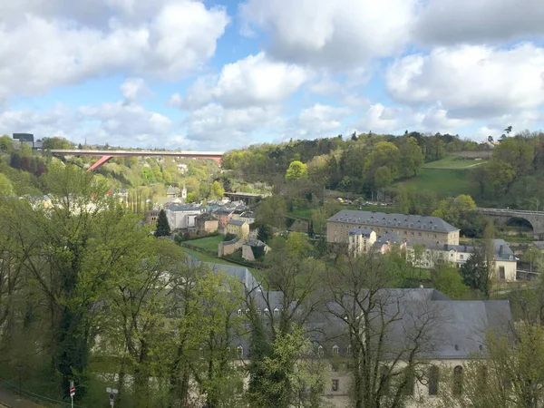 Skyline Luxembourg City View Grund Quarters — стокове фото