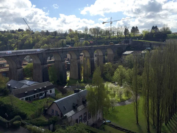 Passerelle Viaducto Luxemburgo Puente Viejo Ciudad Luxemburgo —  Fotos de Stock