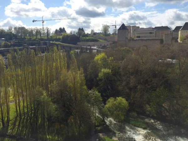 Vista Ciudad Desde Colina Ciudad Luxemburgo —  Fotos de Stock