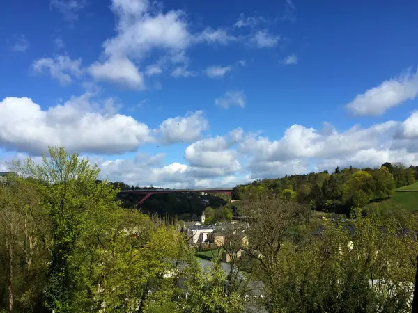 Vista Della Città Dalla Collina Della Città Lussemburgo — Foto Stock