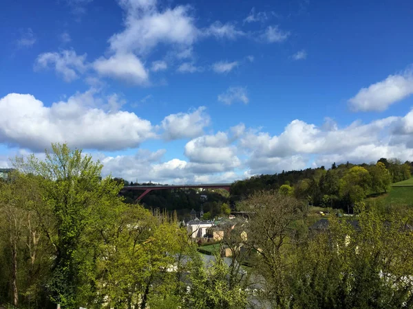 Vista Cidade Partir Colina Cidade Luxemburgo — Fotografia de Stock