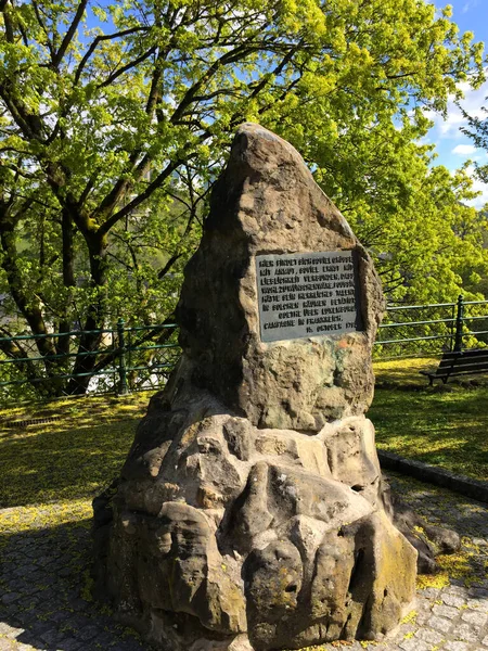 Estatua Piedra Parque Ciudad Luxemburgo — Foto de Stock