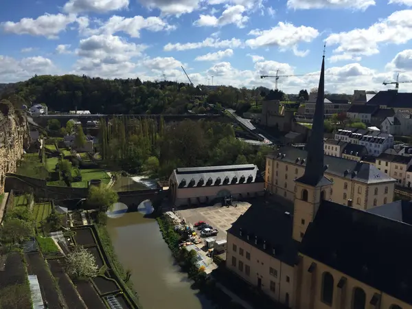 Skyline Luxembourg City View Grund Quarters — стокове фото