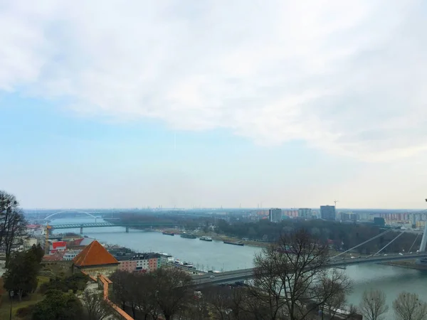 Vista Panorâmica Cidade Bratislava Eslováquia — Fotografia de Stock