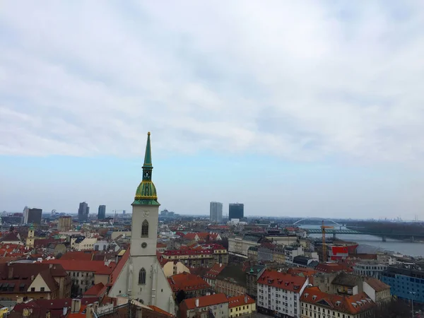 Panoramatický Výhled Bratislavské Město Slovensko — Stock fotografie