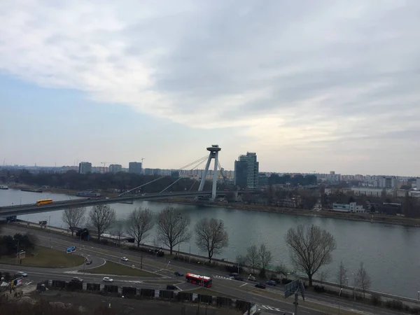 Río Danubio Bratislava Eslovaquia — Foto de Stock