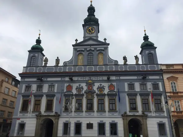 Vista Para Cidade Ceske Budejovice República Checa — Fotografia de Stock