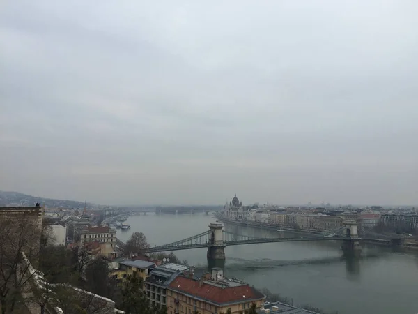 Stadtbild Von Budapest Winter — Stockfoto