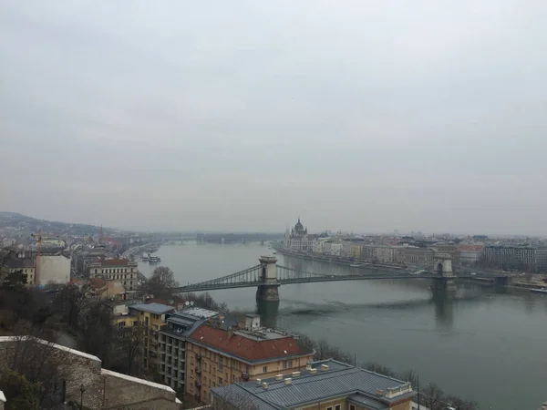 Stadtbild Von Budapest Winter — Stockfoto