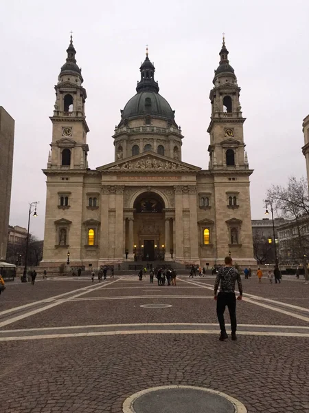 Εκκλησία Του Αγίου Στεφάνου Βασιλική Στη Βουδαπέστη — Φωτογραφία Αρχείου