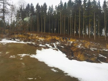 Kar tarlaları, Çek Cumhuriyeti 'nde kış manzarası