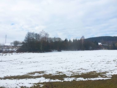 Kar tarlaları, Çek Cumhuriyeti 'nde kış manzarası