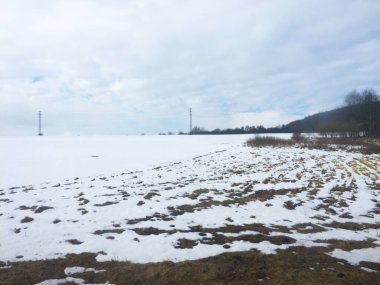 Kar tarlaları, Çek Cumhuriyeti 'nde kış manzarası