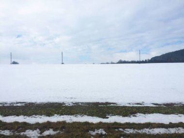 Kar tarlaları, Çek Cumhuriyeti 'nde kış manzarası
