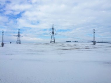 Kar tarlaları, Çek Cumhuriyeti 'nde kış manzarası