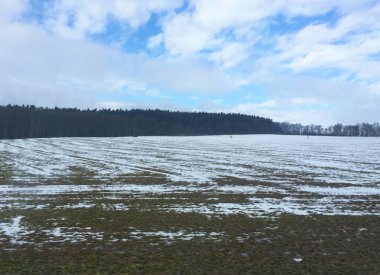 Kar tarlaları, Çek Cumhuriyeti 'nde kış manzarası