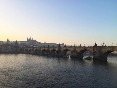 Prag Çek Cumhuriyeti 'nde Vltava Nehri