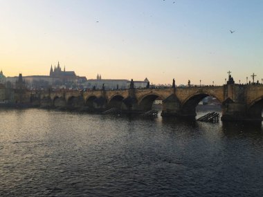 Prag Çek Cumhuriyeti 'nde Vltava Nehri