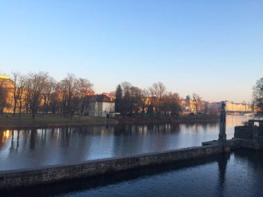 Prag Çek Cumhuriyeti 'nde Vltava Nehri
