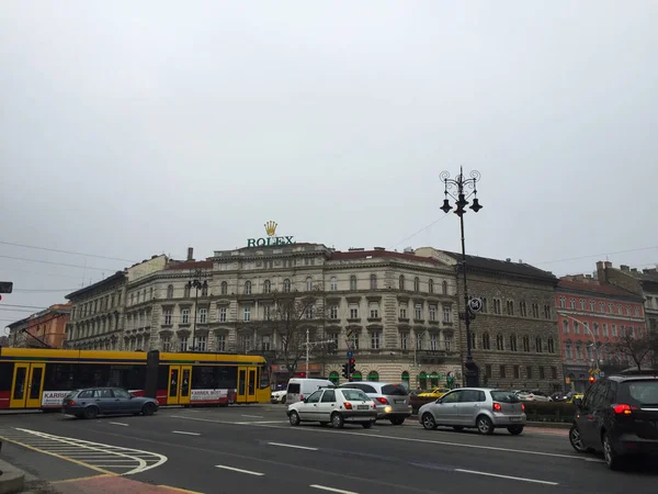 Pohled Ulici Budapešti Maďarsko — Stock fotografie