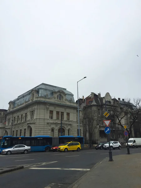 Utcára Néző Budapest Magyarország — Stock Fotó