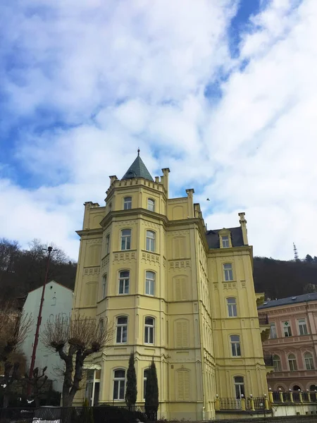 Huizen Het Centrum Van Karlovy Vary Tsjechië — Stockfoto