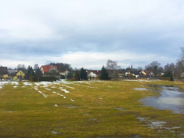 Çek Cumhuriyeti Nde Kışın Tarla — Stok fotoğraf