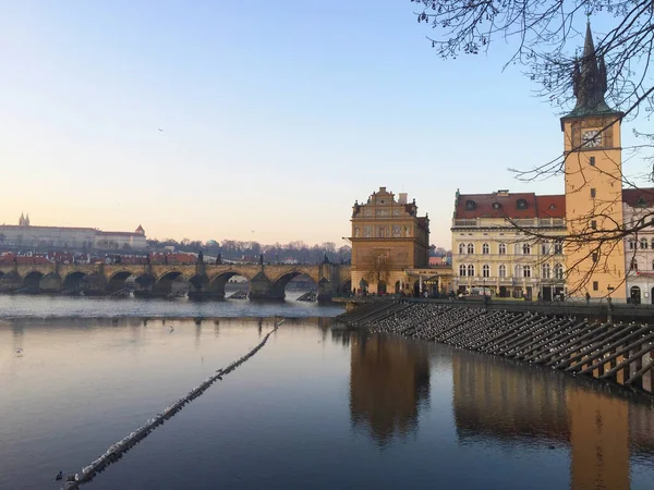 Prag Çek Cumhuriyeti Nde Vltava Nehri — Stok fotoğraf