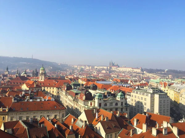 Vue Aérienne Prague République Tchèque — Photo