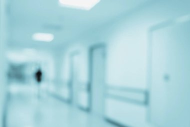 Bulanık hastane koridoru arkaplanı