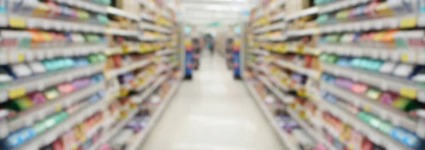 Supermarkt Innenraum Verschwommen Für Hintergrund — Stockfoto
