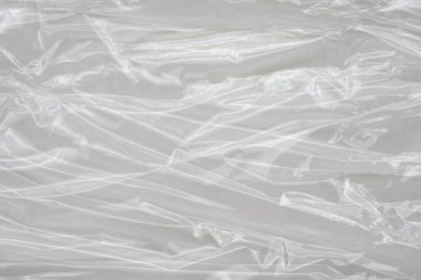 Beyaz plastik film sarma dokusu arkaplanı