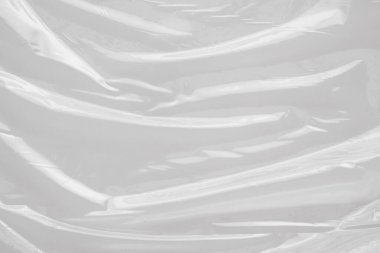 Beyaz plastik film sarma dokusu arkaplanı