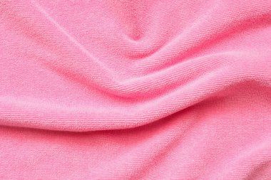 Pembe havlu kumaş dokusu yüzeyi arkaplanı kapatın