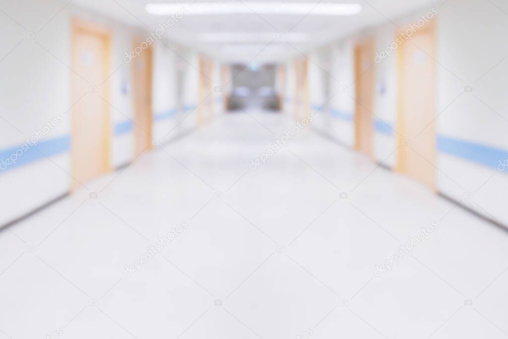 Abstract blur hospital corridor defocused Medical background