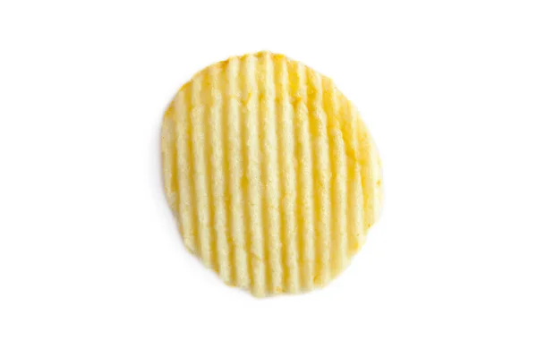Kartoffelchips Auf Weißem Hintergrund Nahaufnahme — Stockfoto