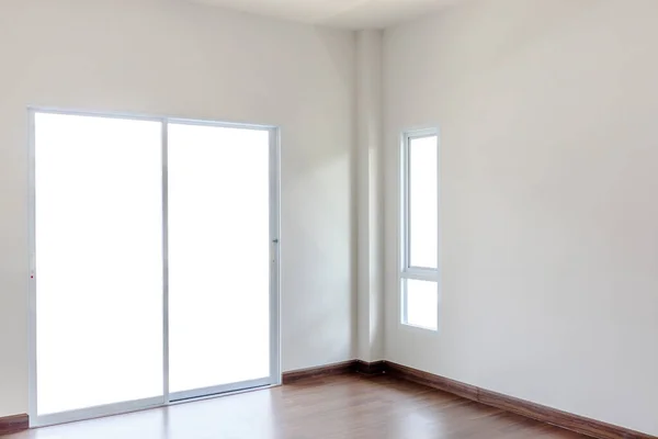 Empty living room interior with isolated window frame