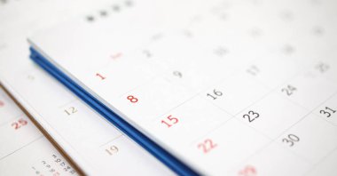 Takvim sayfası kapatılıyor iş planlama randevusu konsepti