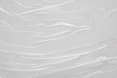 Beyaz plastik film sarma dokusu arkaplanı