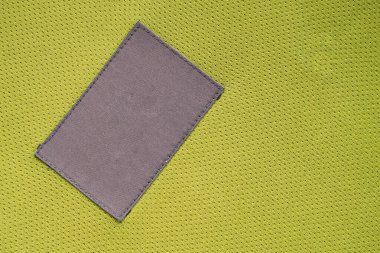 Polyester kumaş, forma spor dokusu üzerine giysi etiketi yaması