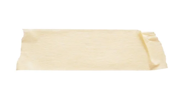 白い背景に隔離された黄色の粘着紙テープ — ストック写真