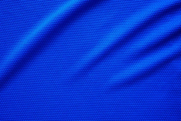 Blå Fodbold Jersey Tøj Stof Tekstur Sport Slid Baggrund Tæt - Stock-foto