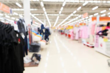 Alışveriş merkezinin arka planının soyut bulanık elbise butik görüntüsü