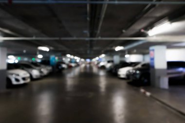 Bulanık araba park yeri soyut arkaplan