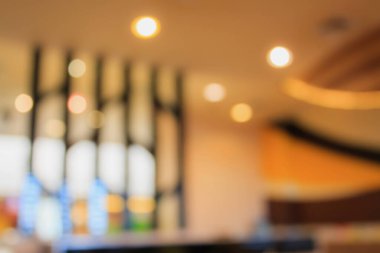 Bokeh ile restoranın arka planı bulanık