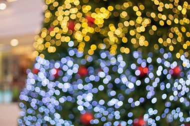 Noel Bokeh ışığı arkaplanı bulanık