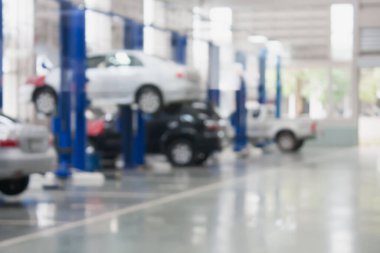 Otomatik tamir istasyonu bulanık arkaplan