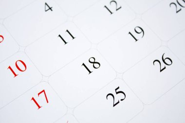 Takvim sayfasındaki tarihlerin kapatılması