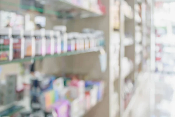 Farmacia Desenfoque Fondo Con Medicina Los Estantes —  Fotos de Stock